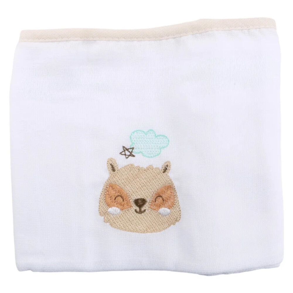 Kit Fralda Baby Gijo Bordado Urso - 3 Peças Kit Fralda Baby Gijo Bordado Urso - 3 Peças