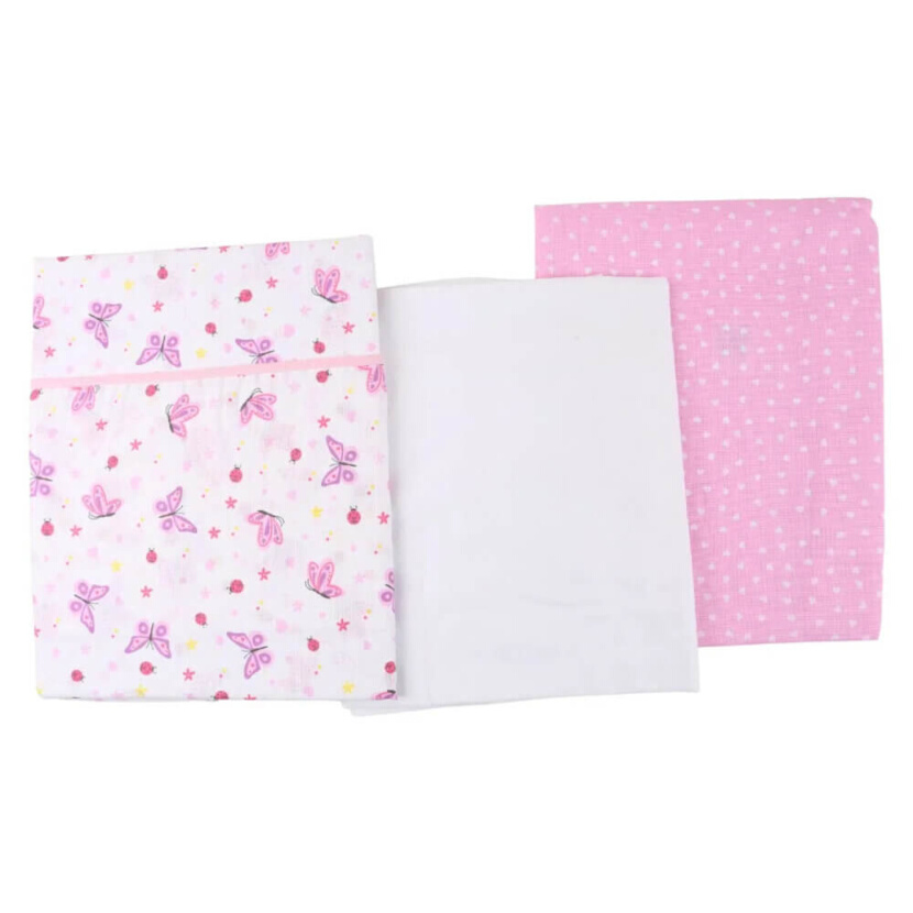 Jogo De Lençol Americano Baby Gijo Estampa Borboleta - 03 Peças