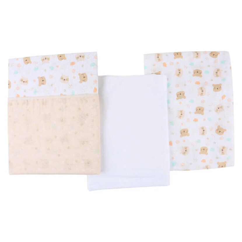 Jogo De Lençol Americano Baby Gijo Estampa Urso - 03 Peças