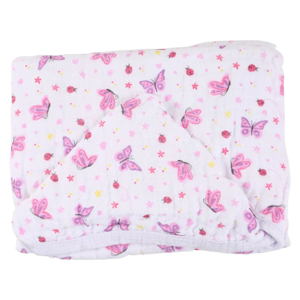 Toalha De Banho Baby Gijo Soft Borboleta Com Capuz
