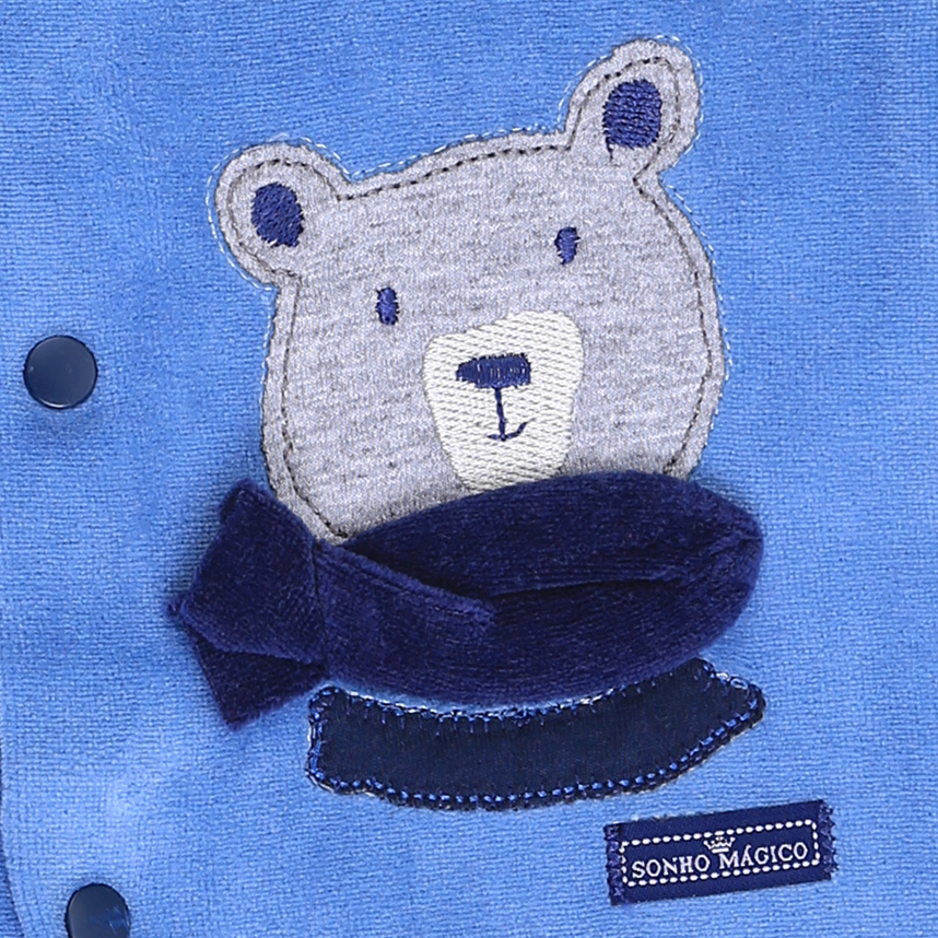 Macacão Longo Plush Bebê Sonho Mágico Detalhe Bordado Macacão Longo Plush Bebê Sonho Mágico Detalhe Bordado