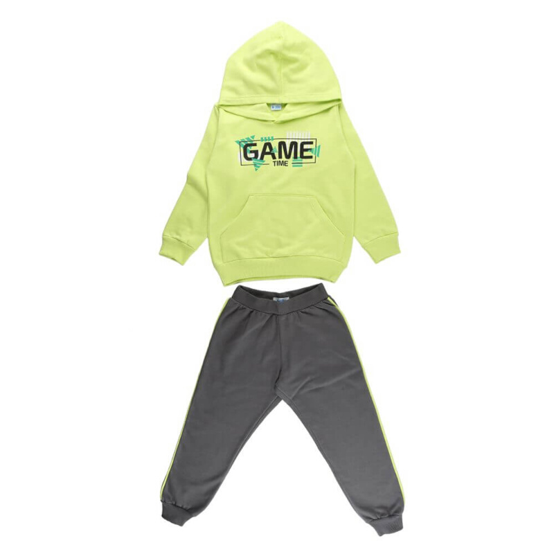 Conjunto Infantil Gijo Blusão Estampa Game + Calça Moletom
