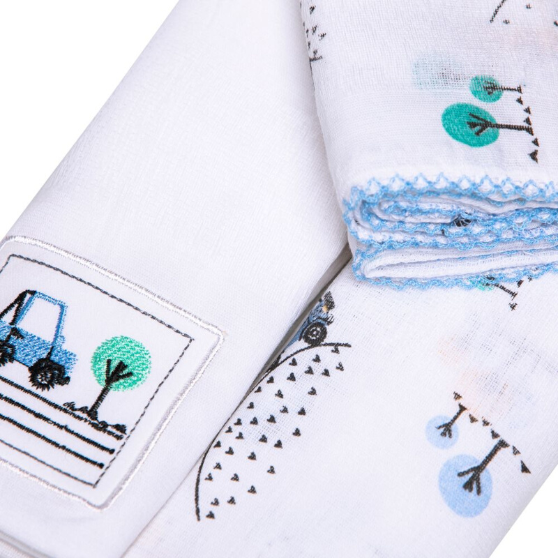 Kit Fralda Papi Bordados Karinho Estampa Bibi - 03 Peças