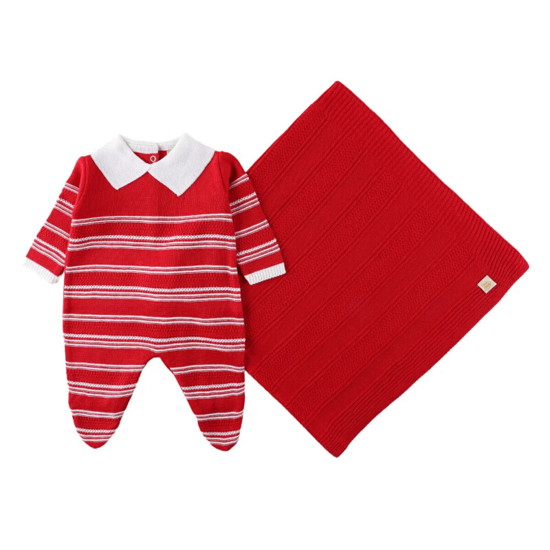 Saída de Maternidade Din Don Em Linho Com Detalhe Zig Zag