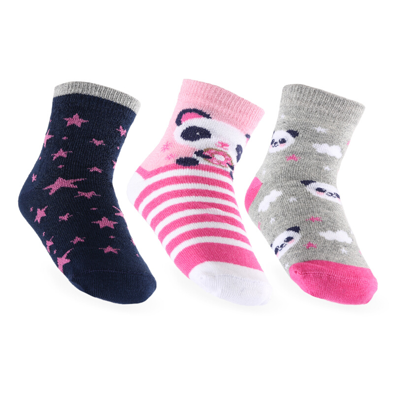 Kit Meia Infantil Kookabu Estampada - 03 Pares