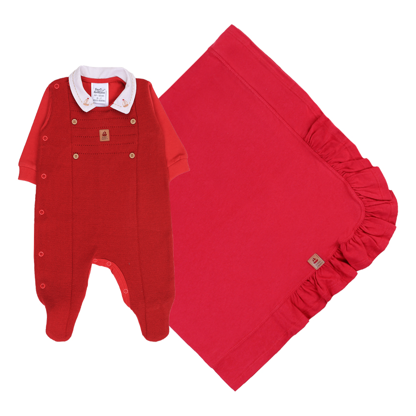 Saída Maternidade Sonho Mágico Gola Bordada 2 Peças