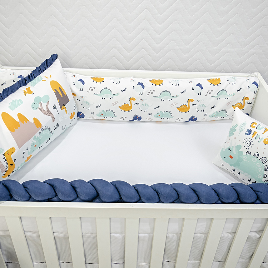 Kit Berço Balu Baby Sublimado Parque Dos Dinos - 08 Peças