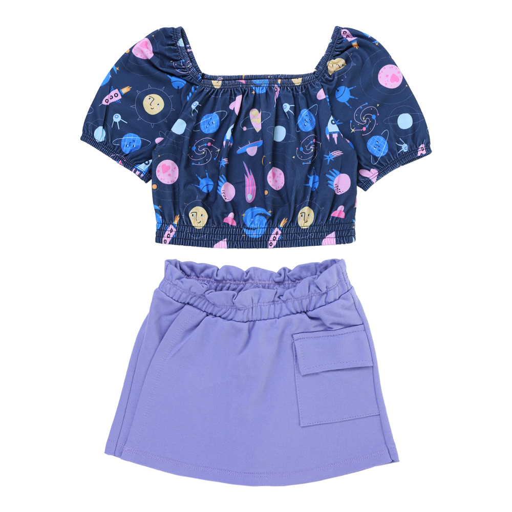 Vestido Infantil Kookabu Estampa Foguete