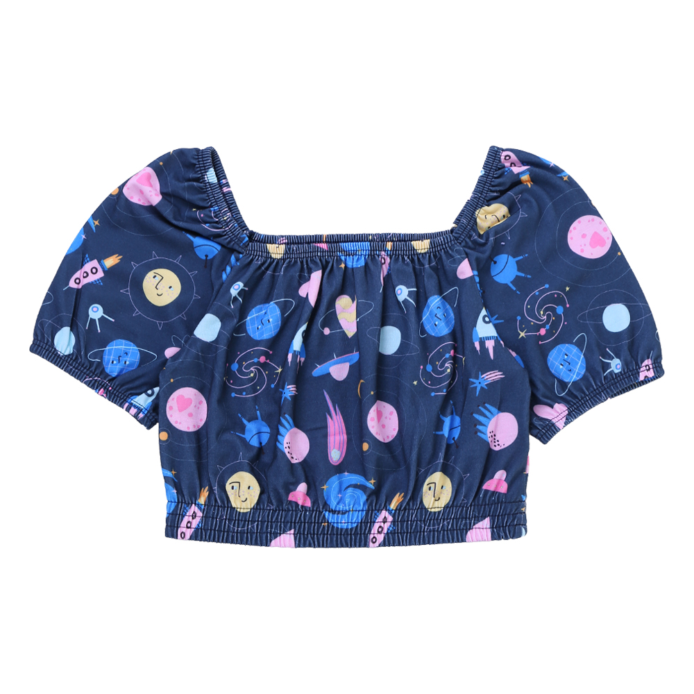 Vestido Infantil Kookabu Estampa Foguete