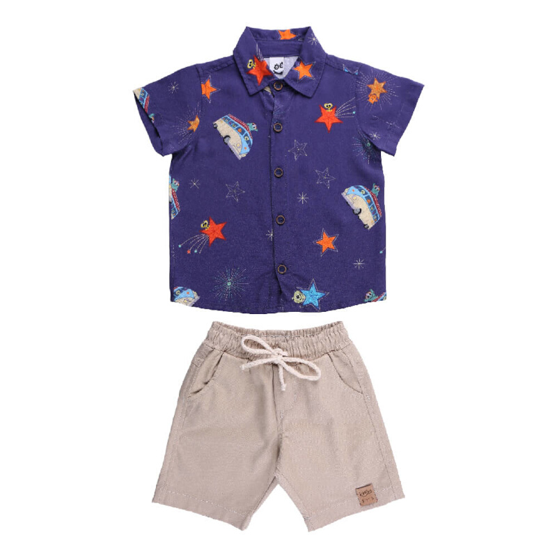 Conjunto Bebê Kookabu Estampa Space