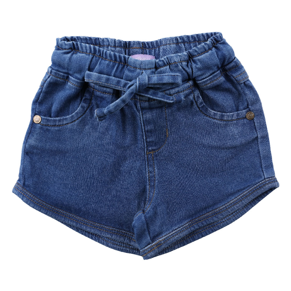 Shorts Jeans Bebê Kookabu Com Detalhe De Amarração