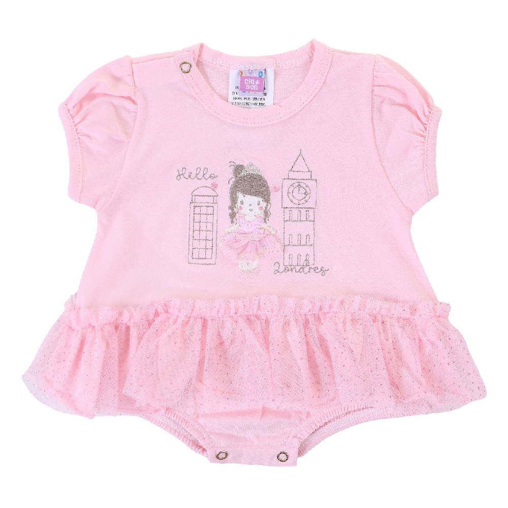 Banho De Sol Din Don Bordado Menina Com Glitter Banho De Sol Din Don Bordado Menina Com Glitter