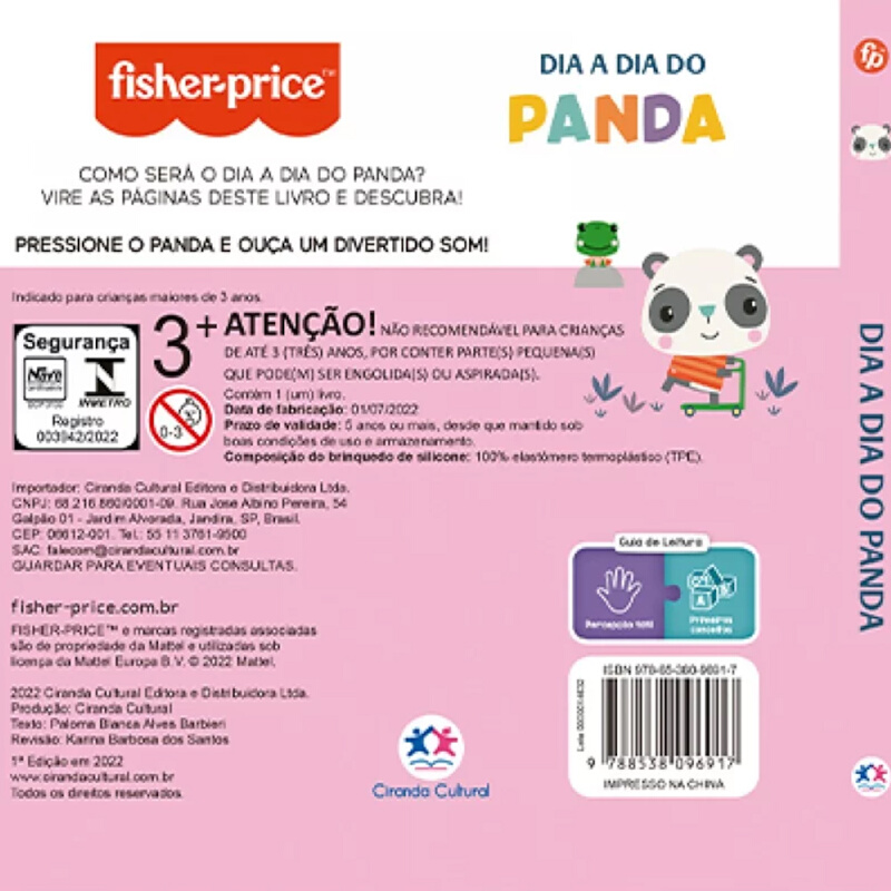 Livro De Banho Ciranda Cultural Pandas