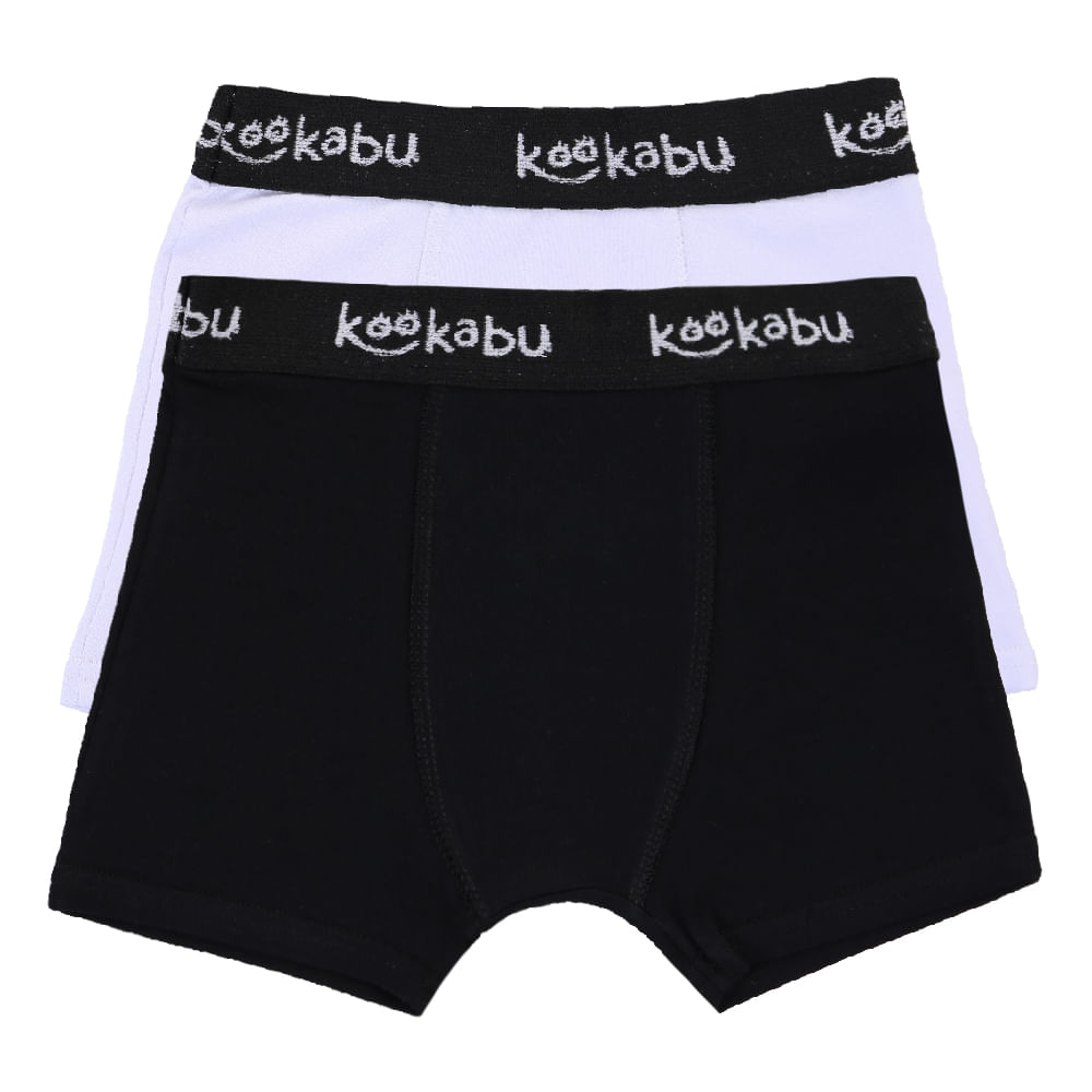 Kit Cueca Boxer Infantil Kookabu Em Cotton - 02 Peças