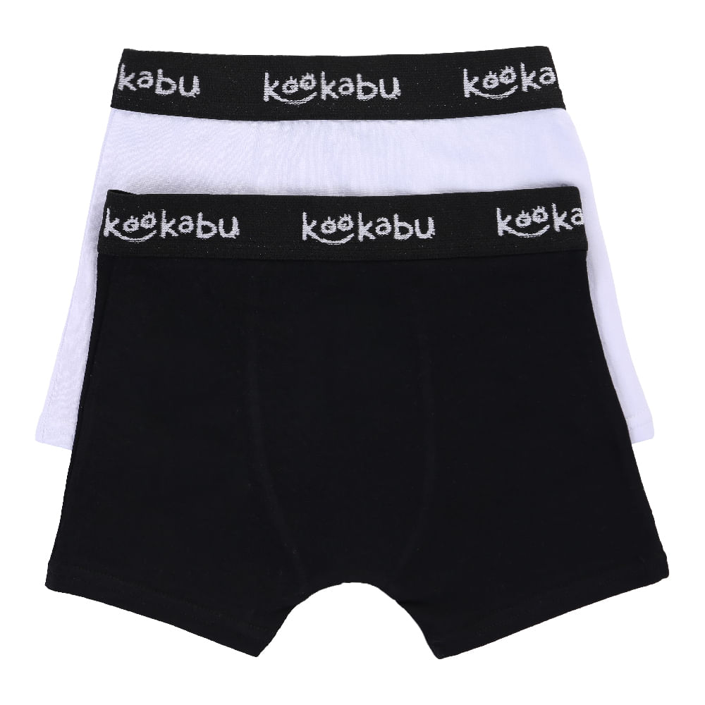 Kit Cueca Boxer Infantil Kookabu Em Cotton - 02 Peças