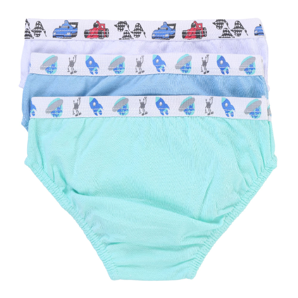 Kit Cueca Infantil Kookabu Elástico Personalizado - 03 Peças