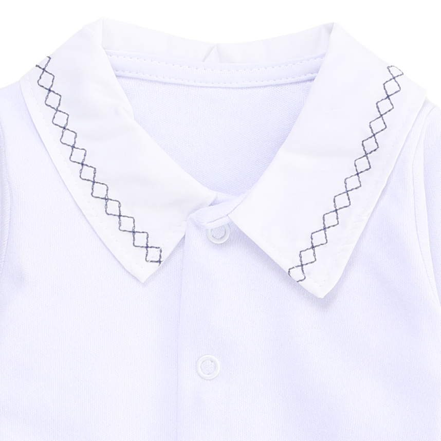 Body Bebê Fofinho Manga Longa Suedine Gola Bordada Body Bebê Fofinho Manga Longa Suedine Gola Bordada