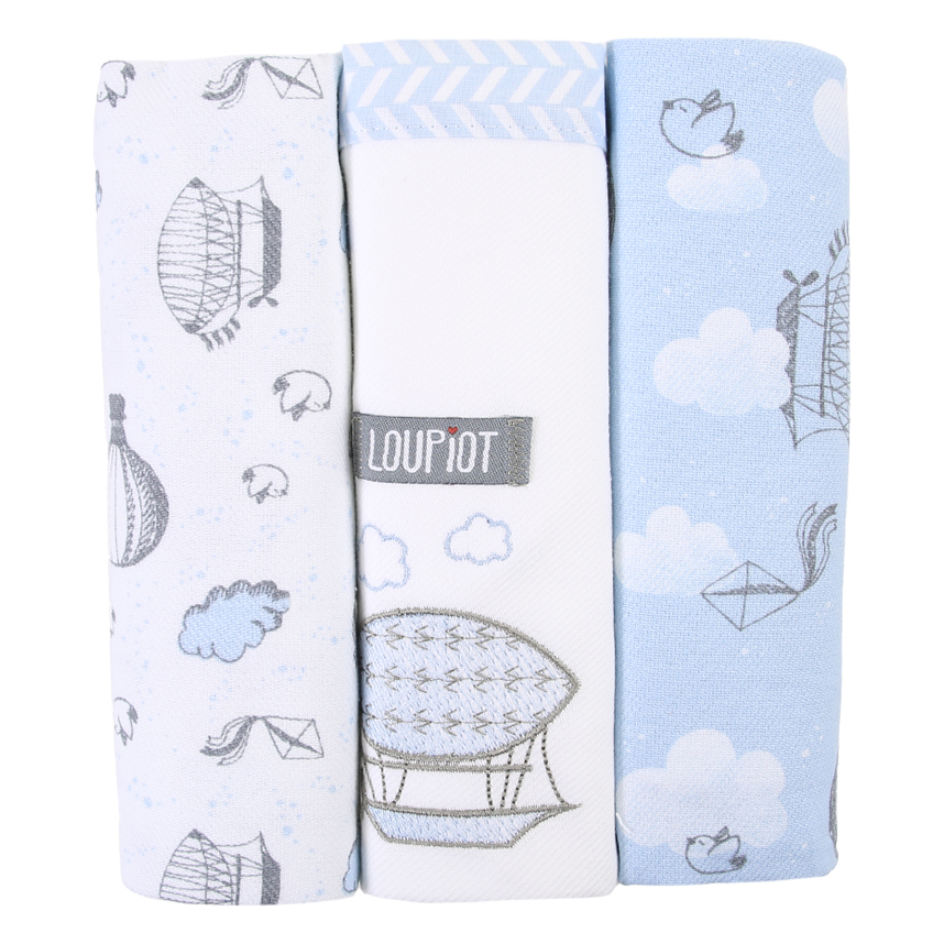 Kit Cueiro Loupiot Temas Rolinhos Balões - 3 Peças Kit Cueiro Loupiot Temas Rolinhos Balões - 3 Peças