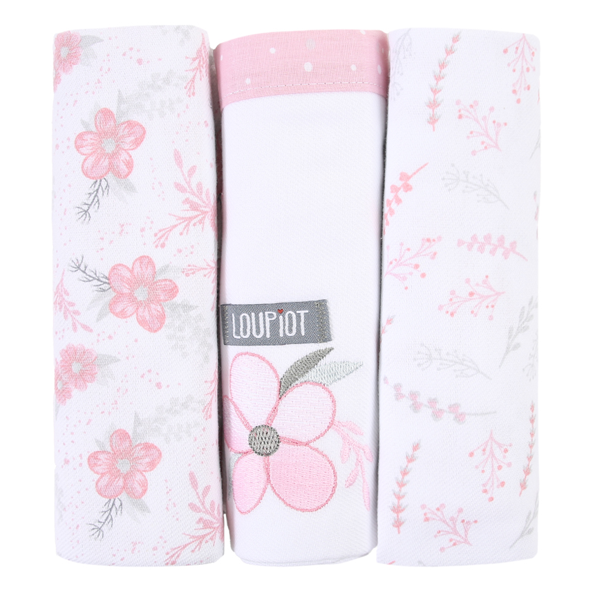 Kit Cueiro Loupiot Temas Rolinhos Flores - 3 Peças Kit Cueiro Loupiot Temas Rolinhos Flores - 3 Peças