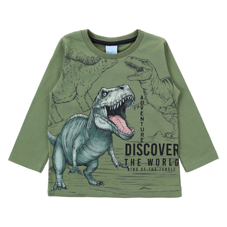 Camiseta Manga Longa Gijo Kids Estampa Dinossauro