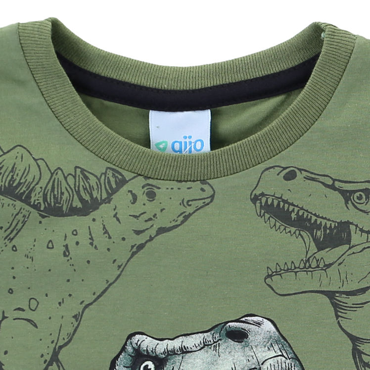 Camiseta Manga Longa Gijo Kids Estampa Dinossauro