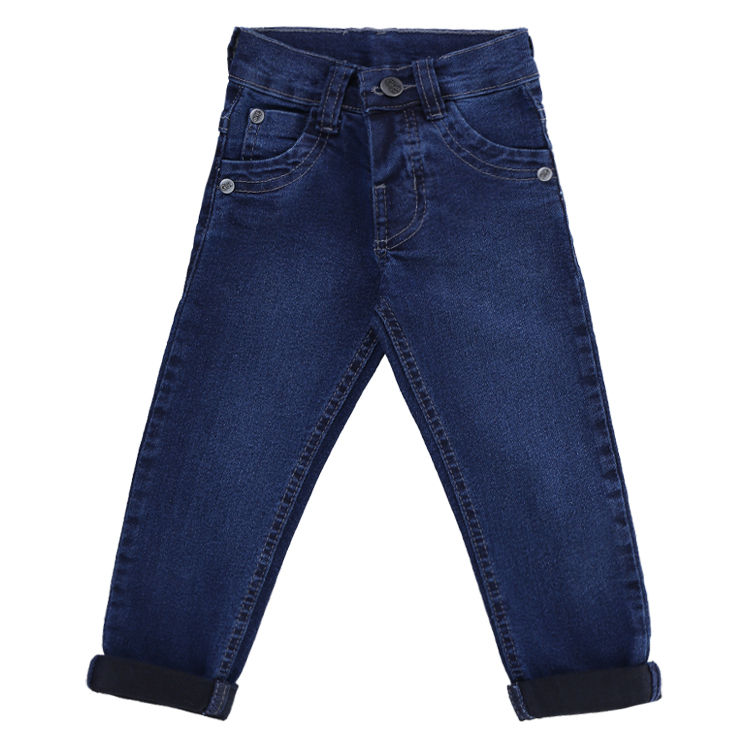 Calça Jeans Infantil Gijo Kids Com Bolso E Barra Virada