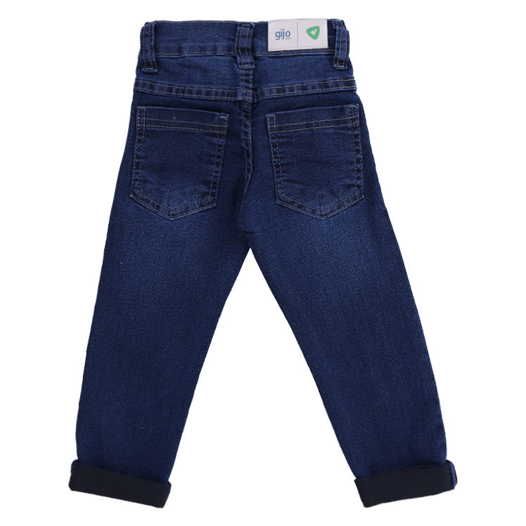 Calça Jeans Infantil Gijo Kids Com Bolso E Barra Virada