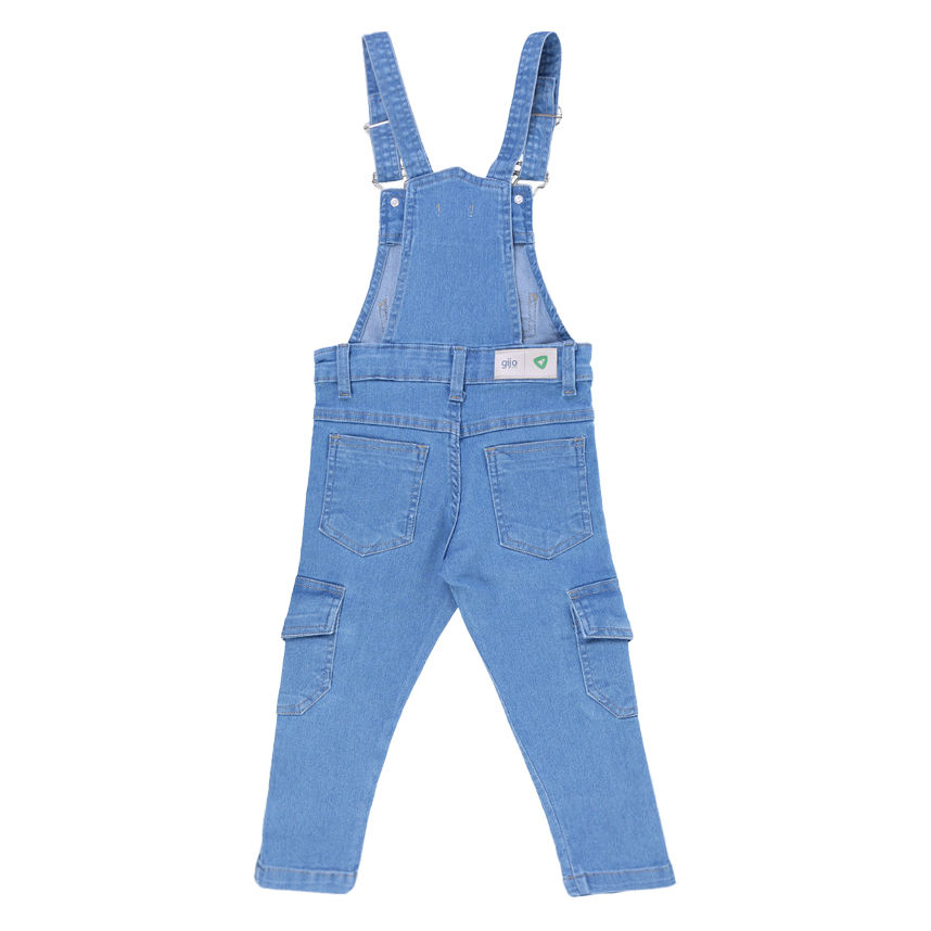 Jardineira Jeans Infantil Gijo Kids Com Bolso Frontal