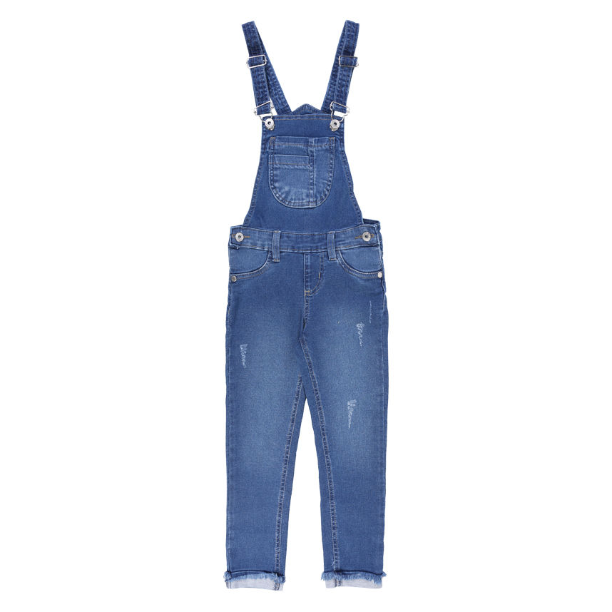 Jardineira Jeans Infantil Color Girl Lavagem Used