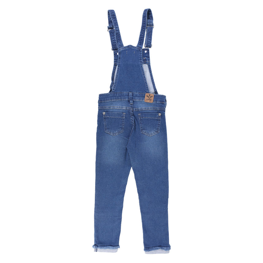 Jardineira Jeans Infantil Color Girl Lavagem Used