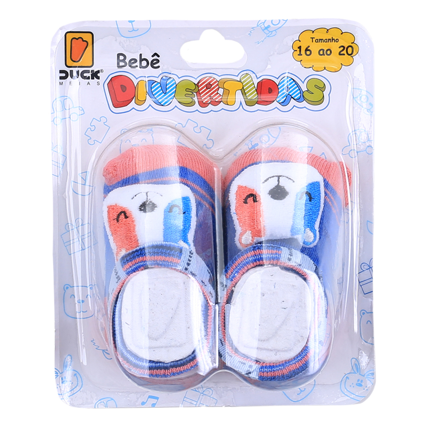 Meia Bebê Divertidas Aplique Dog