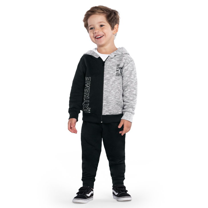 Conjunto Infantil Kyly Moletom Bicolor