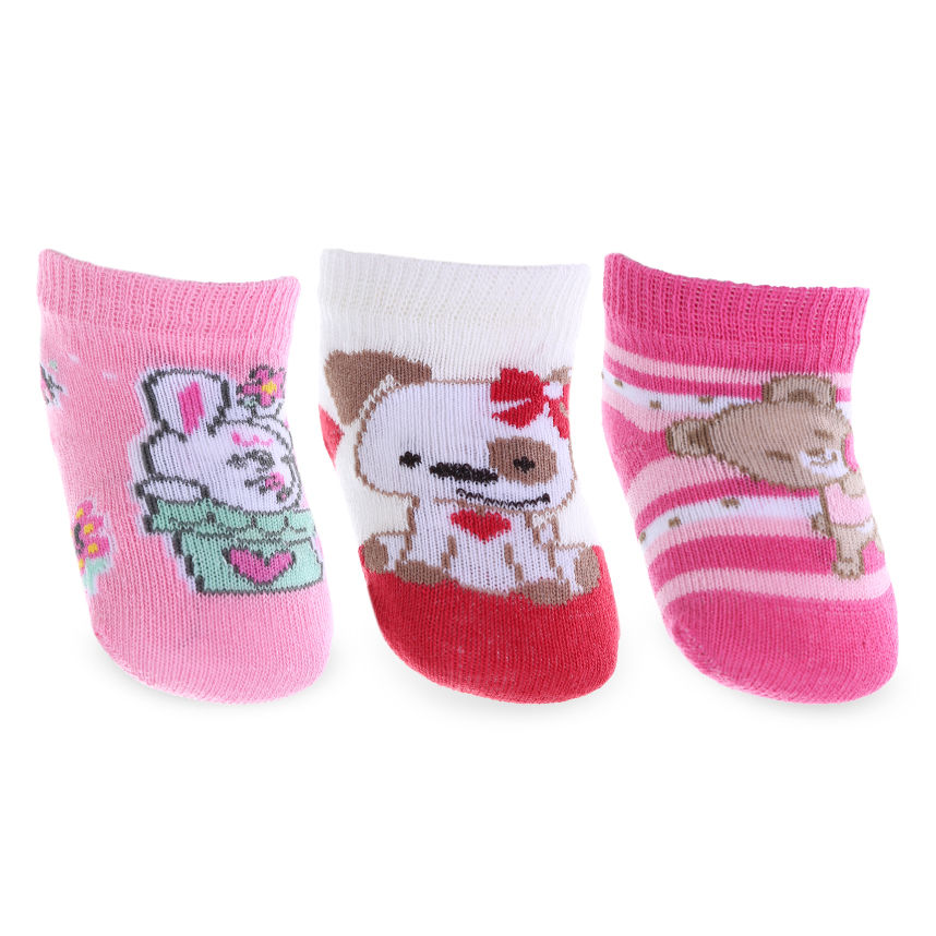 Kit Meia Bebê Winston Estampada - 3 Pares