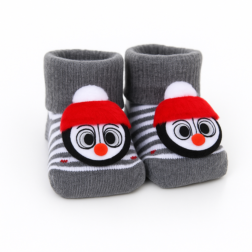 Meia Bebê Winston Com Aplique De Bichinho