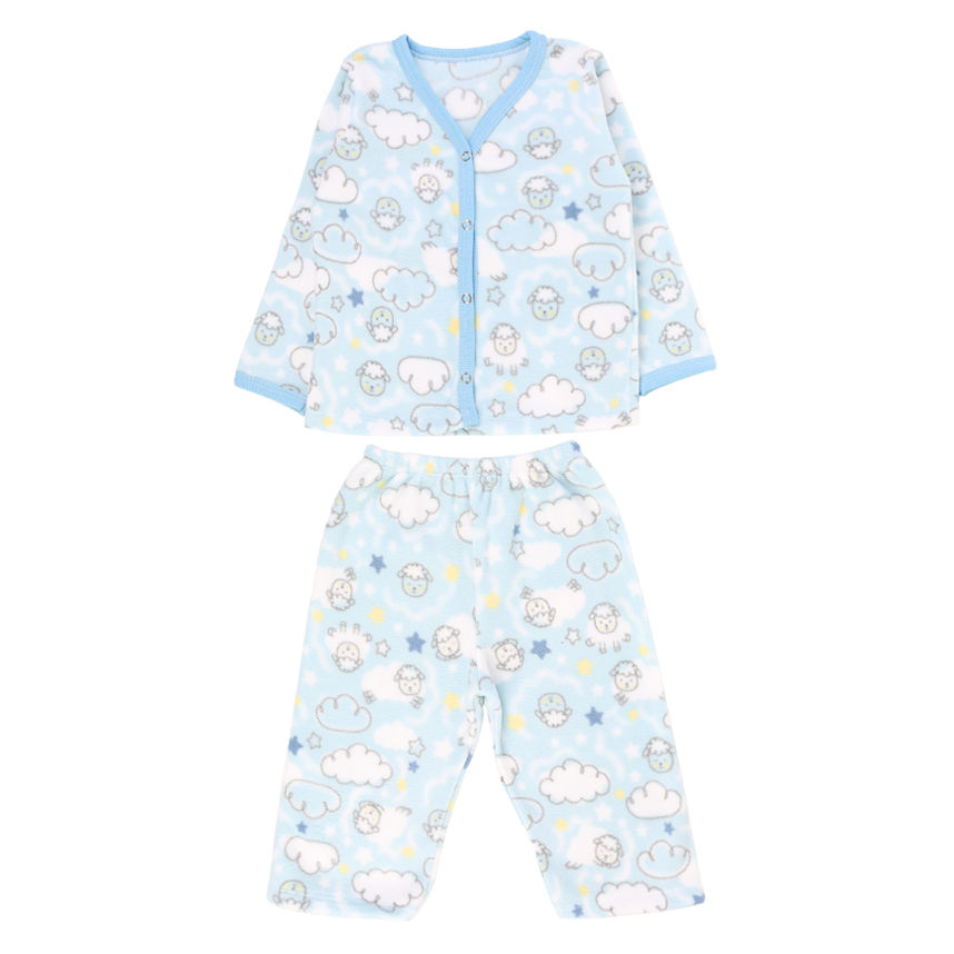 Pijama Infantil Top Chot Longo Soft Com Botões Estampado