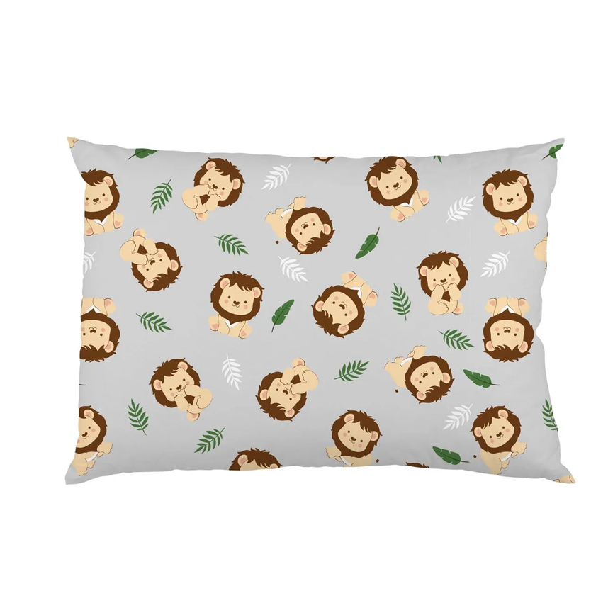 Fronha De Travesseiro Bublim Incomfral Estampa Rei Da Selva