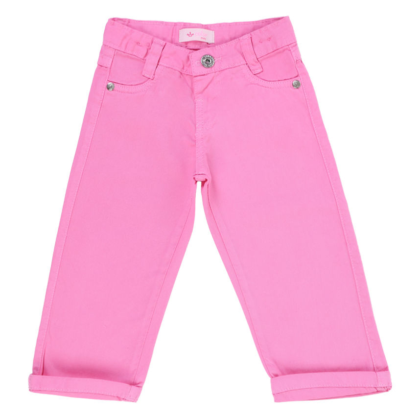 Calça Sarja Infantil Color Mini Wide Leg