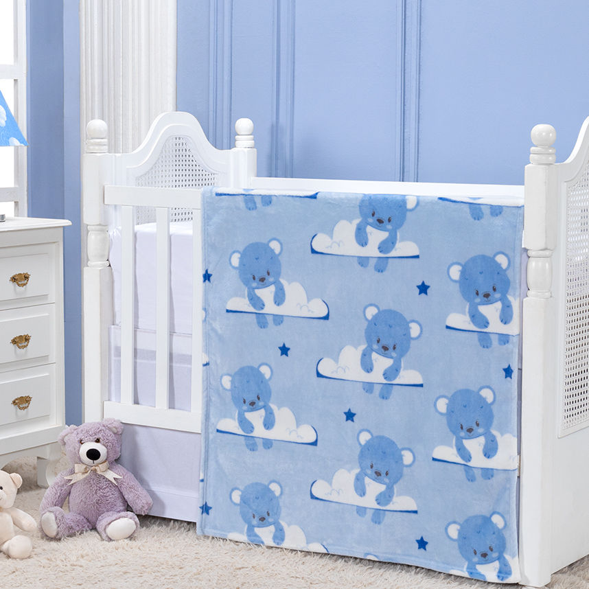 Cobertor Bebê Etruria Baby Flannel Estampa Urso