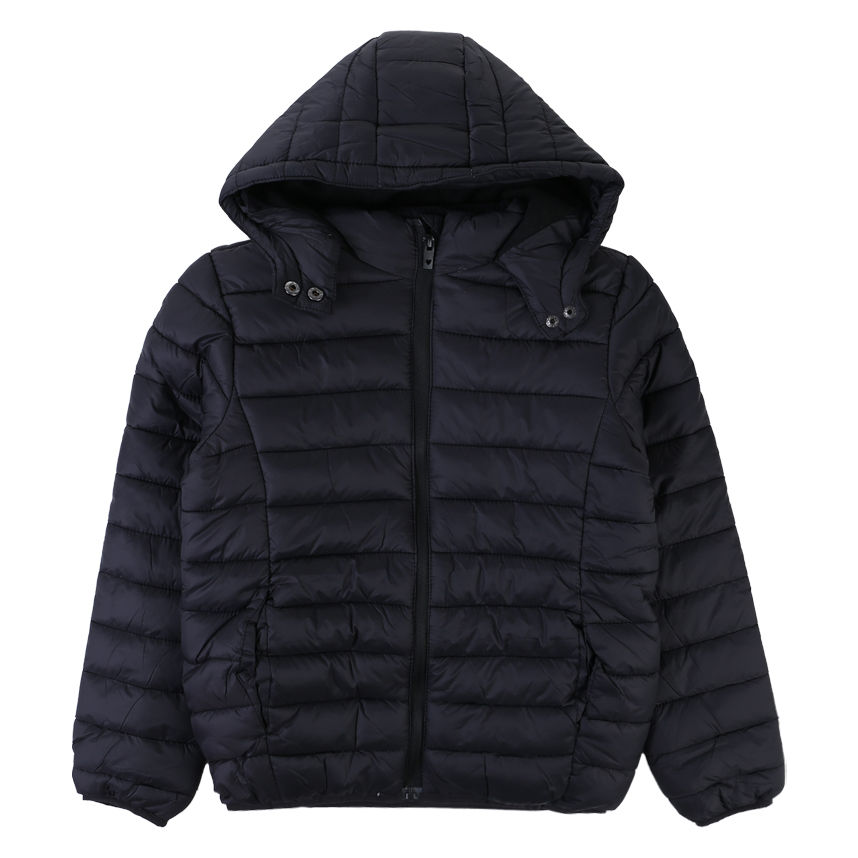 Jaqueta Juvenil Blue Bay Puffer Com Capuz E Bolsos