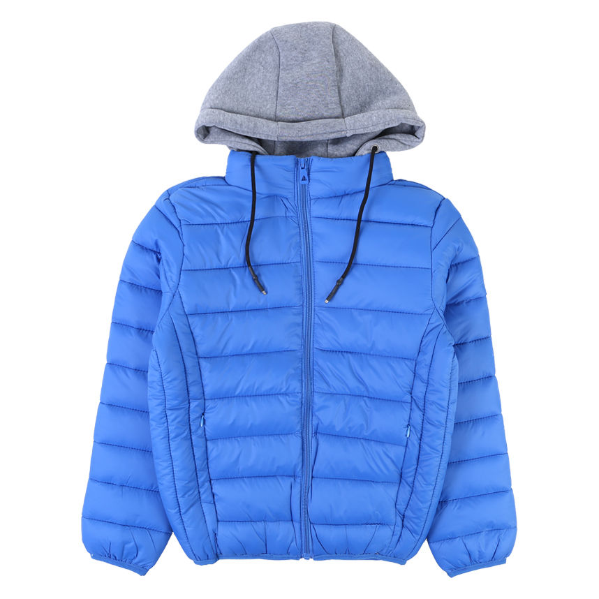 Jaqueta Juvenil Blue Bay Nylon Com Capuz De Moletom