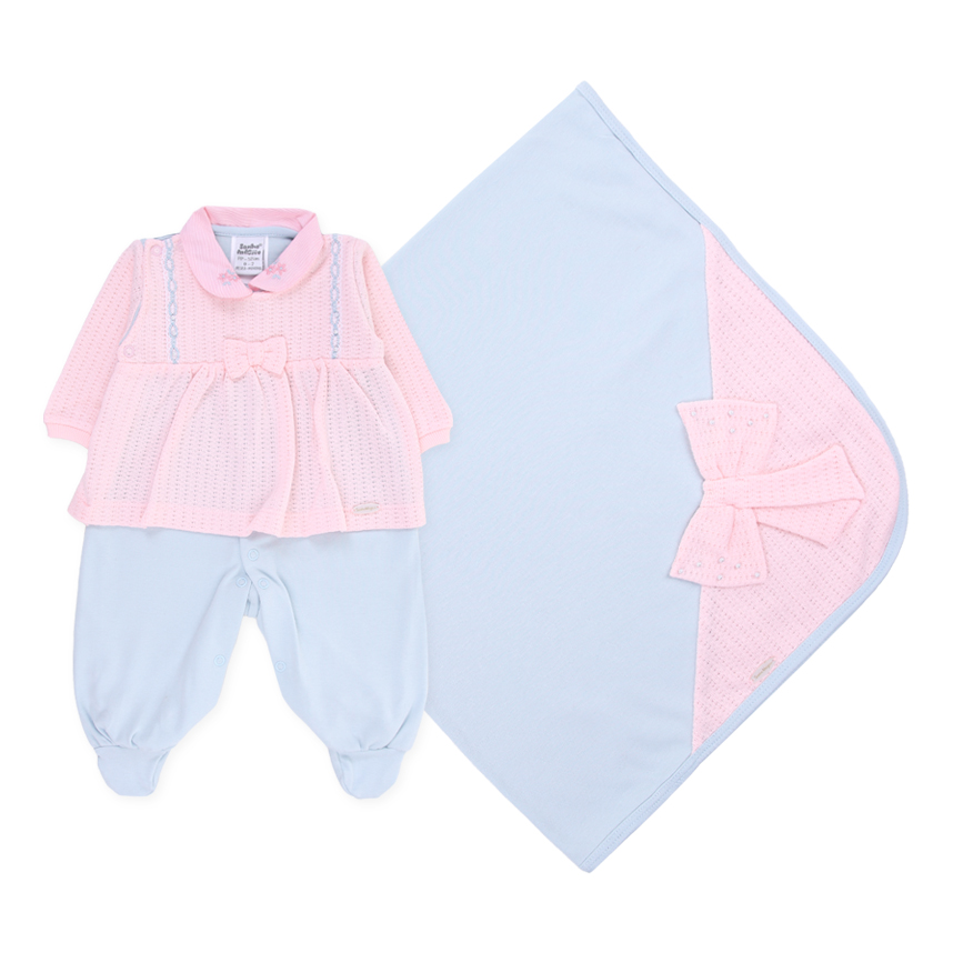 Saída De Maternidade Sonho Mágico Malha Com Laço - 2 Peças