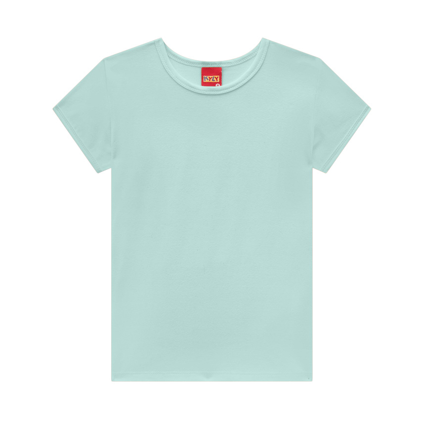 Blusa Juvenil Kyly Manga Curta Cotton Básica