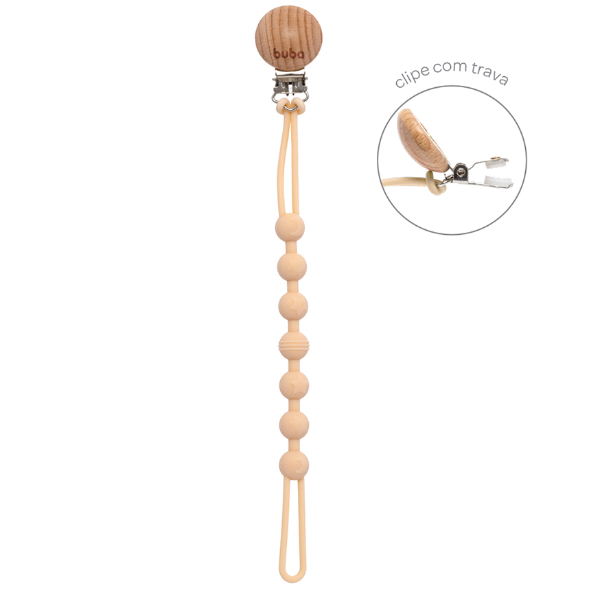 Prendedor De Chupeta Buba Silicone Bolinhas