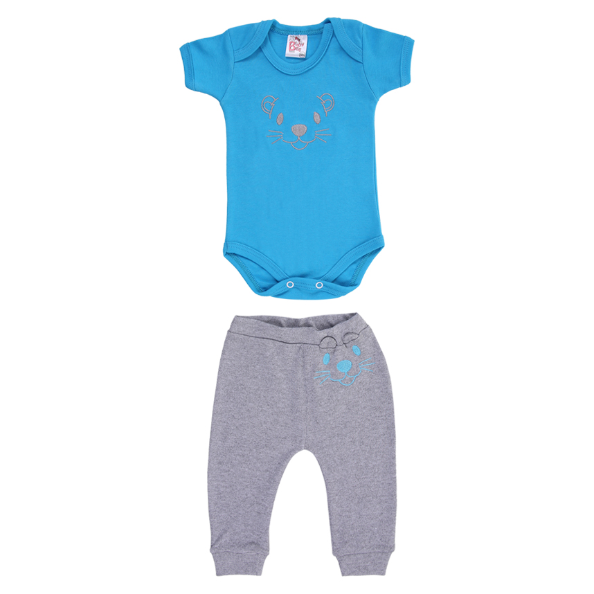 Conjunto Bebê Baby Bee Bordado Bichinho