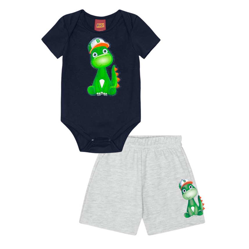 Conjunto Bebê Kyly Estampa Dinossauro