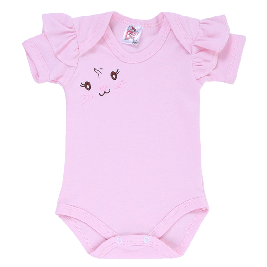 Conjunto Bebê Baby Bee Bordado Gatinha