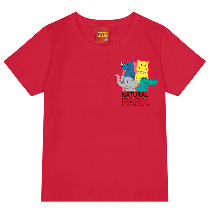 Camiseta Bebê Kyly Meia Malha Estampa Animais