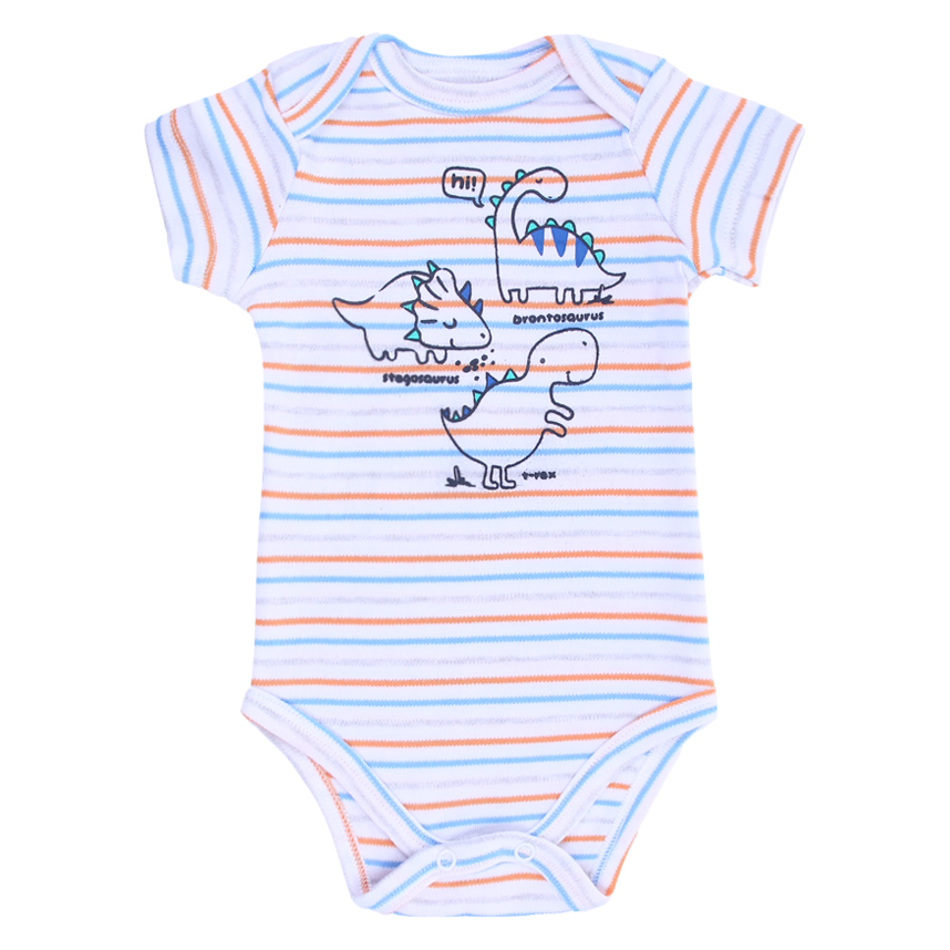 Conjunto Bebê Iaze Body Manga Curta Estampa Dinossauros