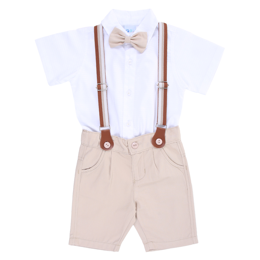 Conjunto Infantil Gijo Kids Batizado Suspensório E Gravata