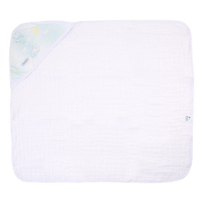 Toalha Com Capuz Muito Mimo Soft 3 Camadas Estampa Cegonha